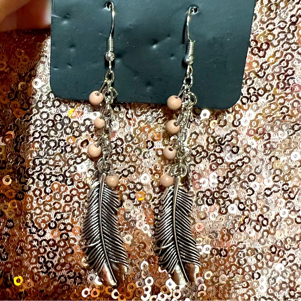 Dangle Feather Earrings